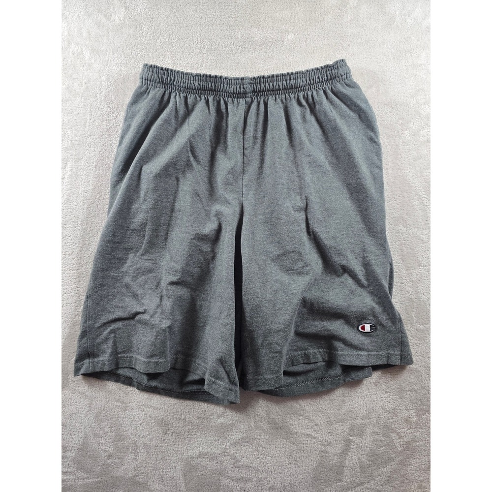 Champion Sweat Gym Shorts Mens Small Gray Elastic Waist Drawstring Athleisure